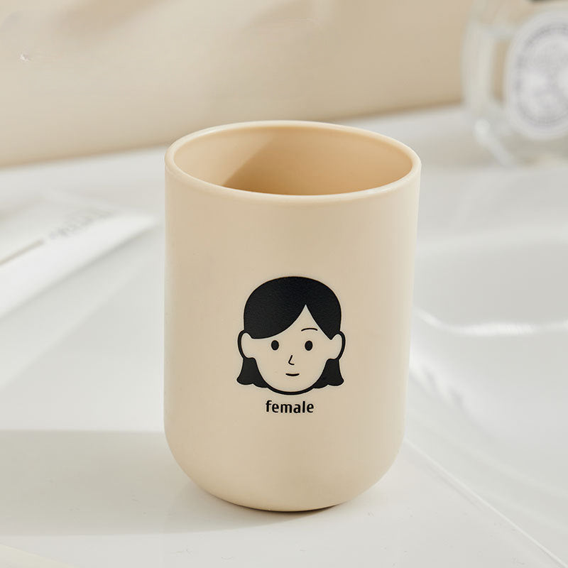 2 Couple Mouthwash Cups- Simple and Elegant Design, Durable Plastic, Perfect Bathroom Accessories, Bathroom Water Cups, Bathroom Essentials| Elegant Design| Durable Plastic Cup, Bathroom Accessories And Decorations, Tooth Washing Cup