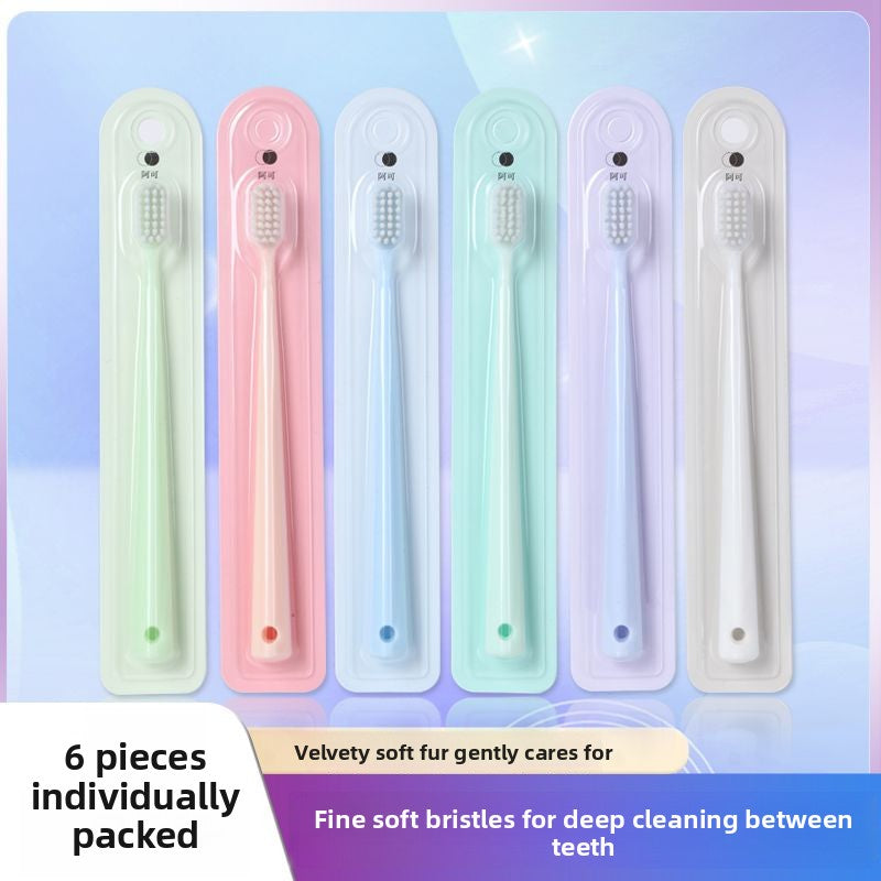 10pcs New Genuine Soft-Bristle Toothbrush for Gum Care And Deep Cleaning, Adult Fine Bristle Travel Set, Home Use Disposable Hospitality Couple Set