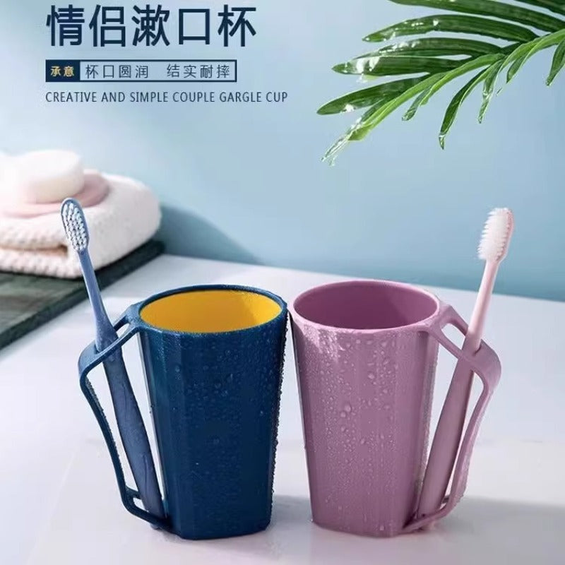 Household Mouthwash Cup Double-layer Thickened Brushing Cup Washing Cup Couple Toothbrush Cup Dormitory Student Tooth Tank Anti-drop Model
