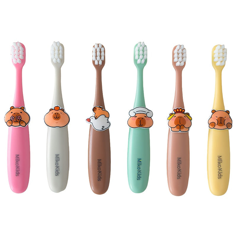 Cute Cartoon Design, Toothbrush, Ultra-fine Soft Bristles, Suitable for Sensitive Gums, Oral Care for and, Cartoon Toothbrush, Non-slip Brush Handle, Comfortable Grip, Small Brush Head, Deep Oral Gentle Cleaning Care
