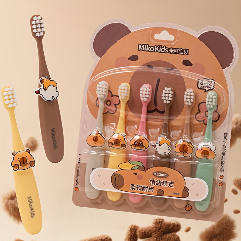 Cute Cartoon Design, Toothbrush, Ultra-fine Soft Bristles, Suitable for Sensitive Gums, Oral Care for and, Cartoon Toothbrush, Non-slip Brush Handle, Comfortable Grip, Small Brush Head, Deep Oral Gentle Cleaning Care