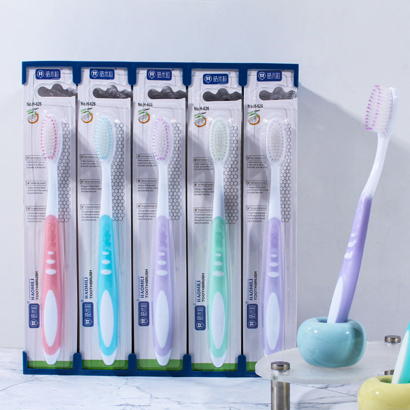 High-Quality Adult Toothbrush with Soft Bristles, Designed to Prevent Slipping, Suitable for Household Use, Available in Bulk for Supermarkets, Featuring a Large Head And a Round Hole with High-Density Bristles