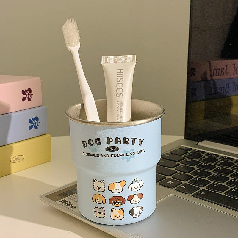 Fun Animal Element Mouthwash Cup, Ins Internet-famous Style, Simple Couple Stepped High-looking Wash Cup