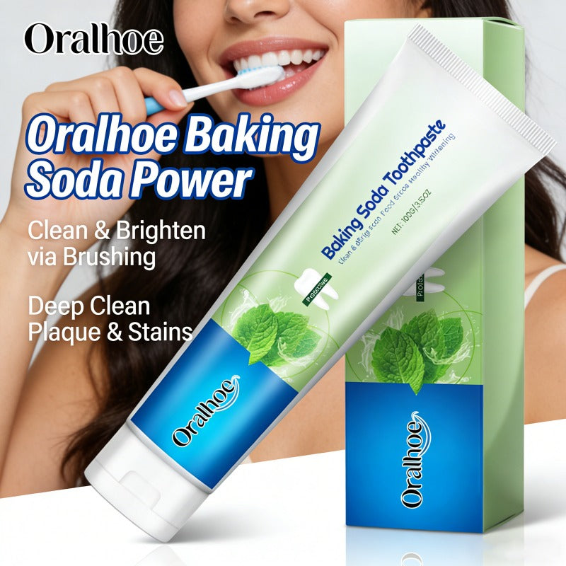 Baking Soda Toothpaste, Brush Every Day to Freshen Breath and Remove Surface Stains, Gentle Oral Care, Suitable for Daily Use