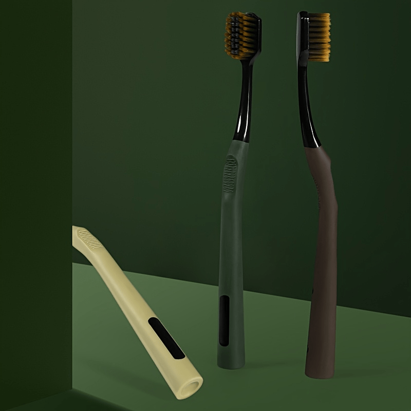 2-Pack Forest Series Ultra-Fine Soft-Bristled Non-Slip Handle, Essential for Travel, Efficient Cleaning, Household Adult Couple Soft-Bristled Toothbrush, Multi-Functional Fashion Hygiene Products
