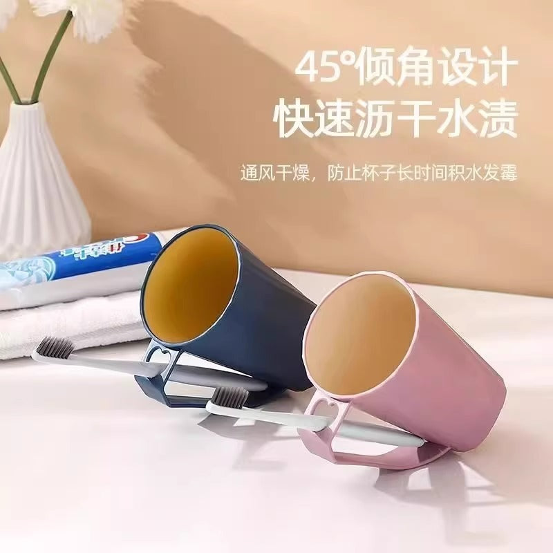 Household Mouthwash Cup Double-layer Thickened Brushing Cup Washing Cup Couple Toothbrush Cup Dormitory Student Tooth Tank Anti-drop Model