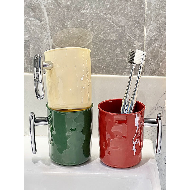 New High-Aesthetic Mouthwash Cup, Toothbrush Cup, Washbasin Cup for Home, Couple'S Luxury Dental Cup, Toothpaste Cup
