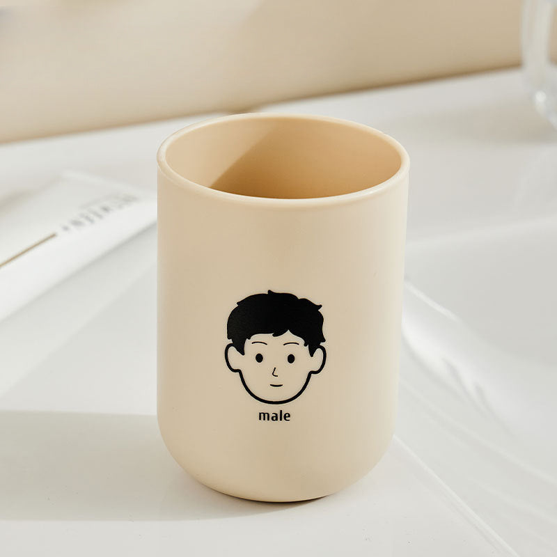 2 Couple Mouthwash Cups- Simple and Elegant Design, Durable Plastic, Perfect Bathroom Accessories, Bathroom Water Cups, Bathroom Essentials| Elegant Design| Durable Plastic Cup, Bathroom Accessories And Decorations, Tooth Washing Cup