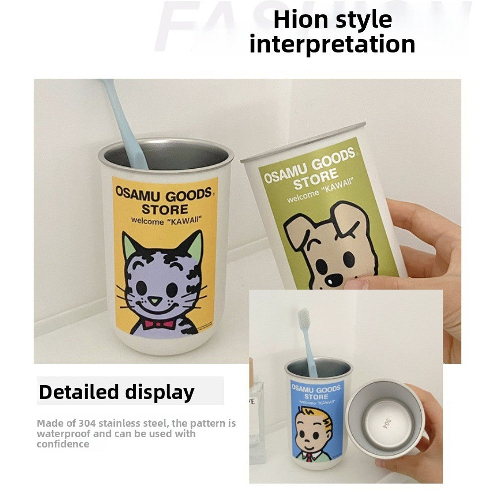 2 Sets of Cute Mouthwash Cups Made of Harada Zhi for Home Use, Toothbrush Cups for Couples with High Looks, Dormitory Wash Water Cups, Ins