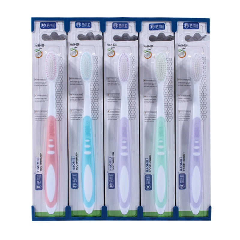 High-Quality Adult Toothbrush with Soft Bristles, Designed to Prevent Slipping, Suitable for Household Use, Available in Bulk for Supermarkets, Featuring a Large Head And a Round Hole with High-Density Bristles