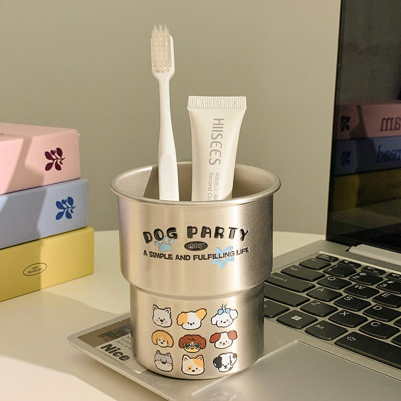 Fun Animal Element Mouthwash Cup, Ins Internet-famous Style, Simple Couple Stepped High-looking Wash Cup