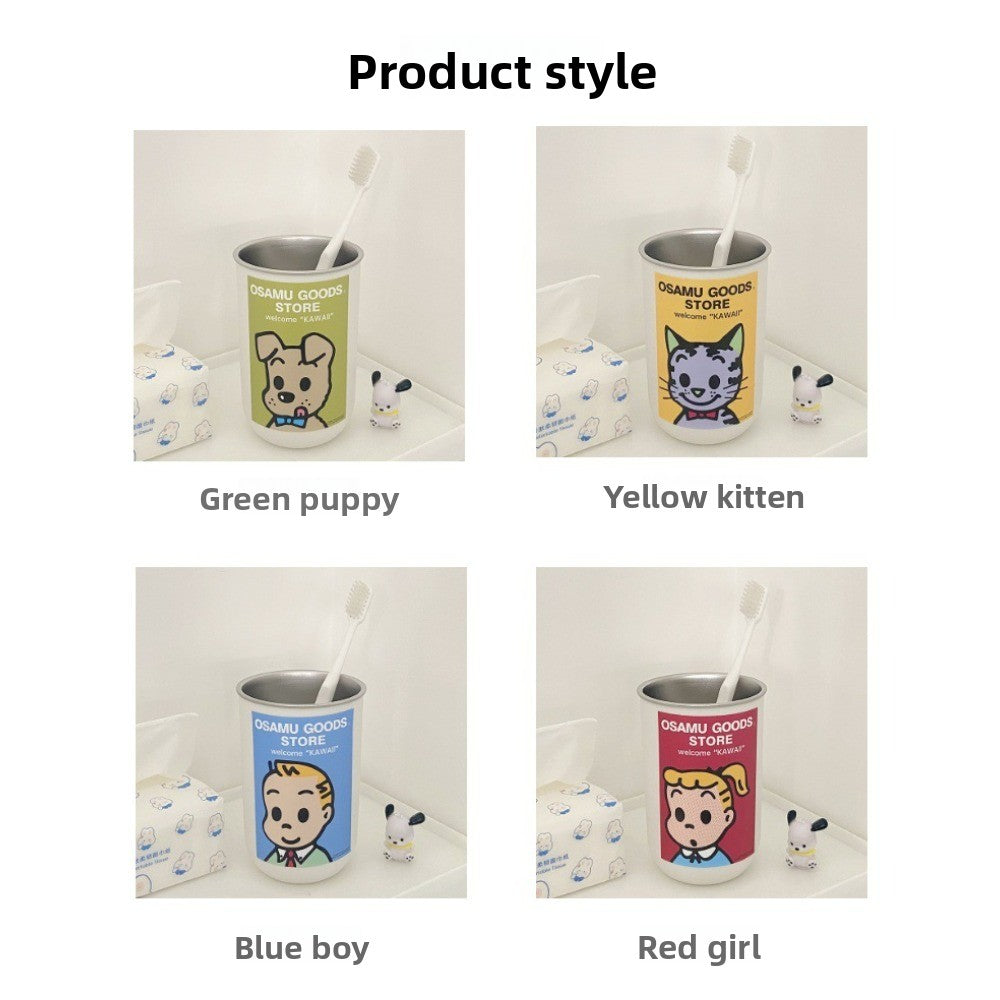 2 Sets of Cute Mouthwash Cups Made of Harada Zhi for Home Use, Toothbrush Cups for Couples with High Looks, Dormitory Wash Water Cups, Ins