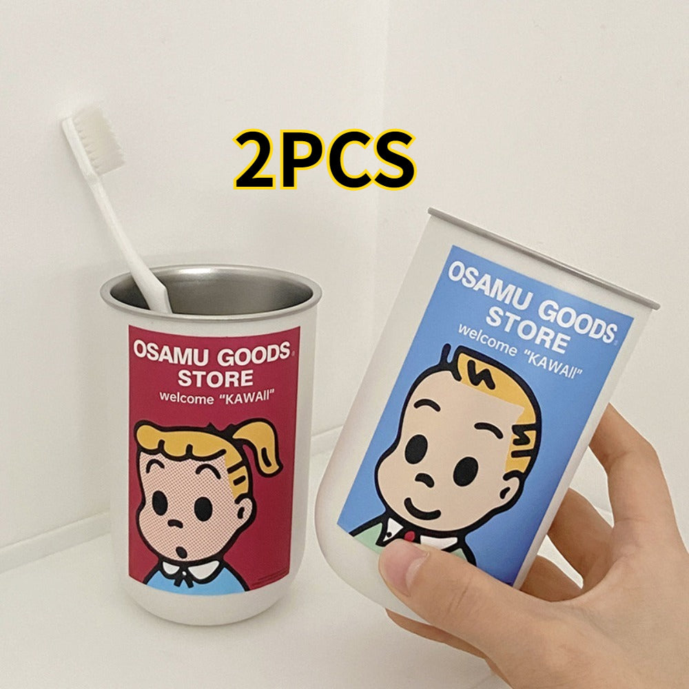 2 Sets of Cute Mouthwash Cups Made of Harada Zhi for Home Use, Toothbrush Cups for Couples with High Looks, Dormitory Wash Water Cups, Ins