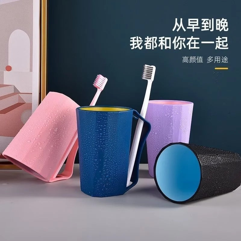 Household Mouthwash Cup Double-layer Thickened Brushing Cup Washing Cup Couple Toothbrush Cup Dormitory Student Tooth Tank Anti-drop Model