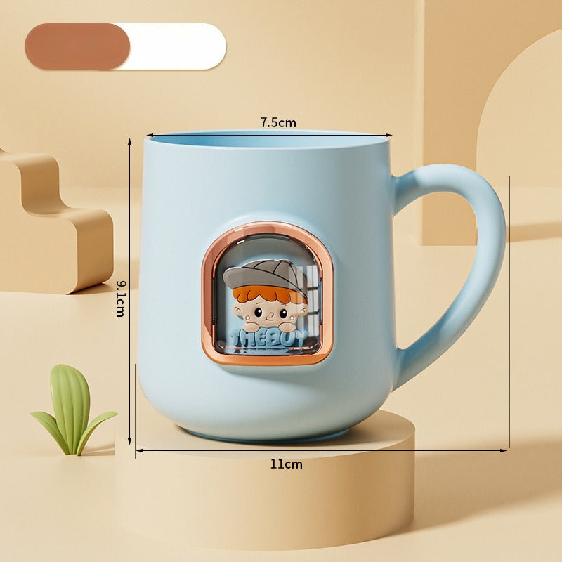 1pc Bear-Shaped Toothbrush & Mouthwash Cup with Handle --Grade Plastic Suitable for Home, Dorm, Travel, &, Cute Bathroom, Toothbrush Holder, Hygienic Cup for Oral Care